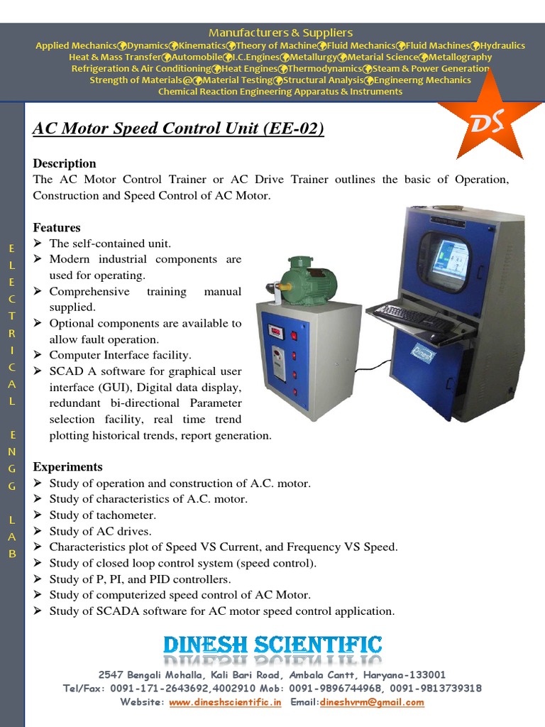 AC Motor Speed Control Trainer Overview | PDF | Graphical User ...