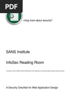 Security Checklist Web Application Design 1389