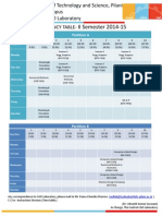 BITS Pilani Hyderabad Campus CAD Lab Timetable