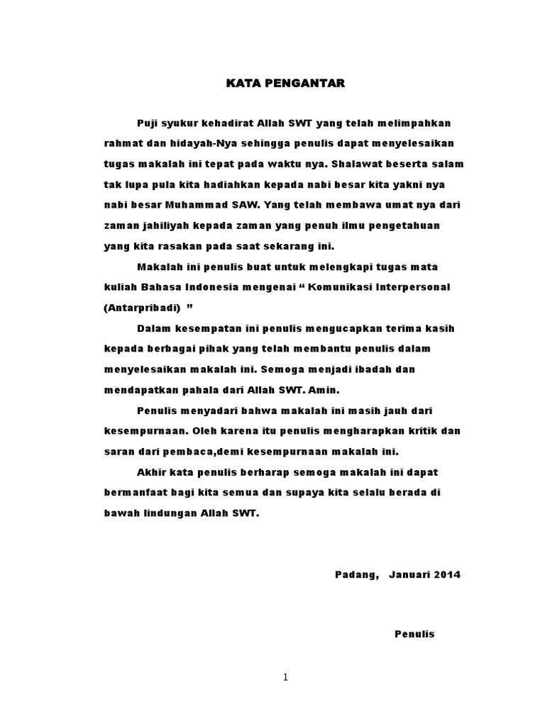 Makalah Komunikasi Interpersonal Antarpribadi