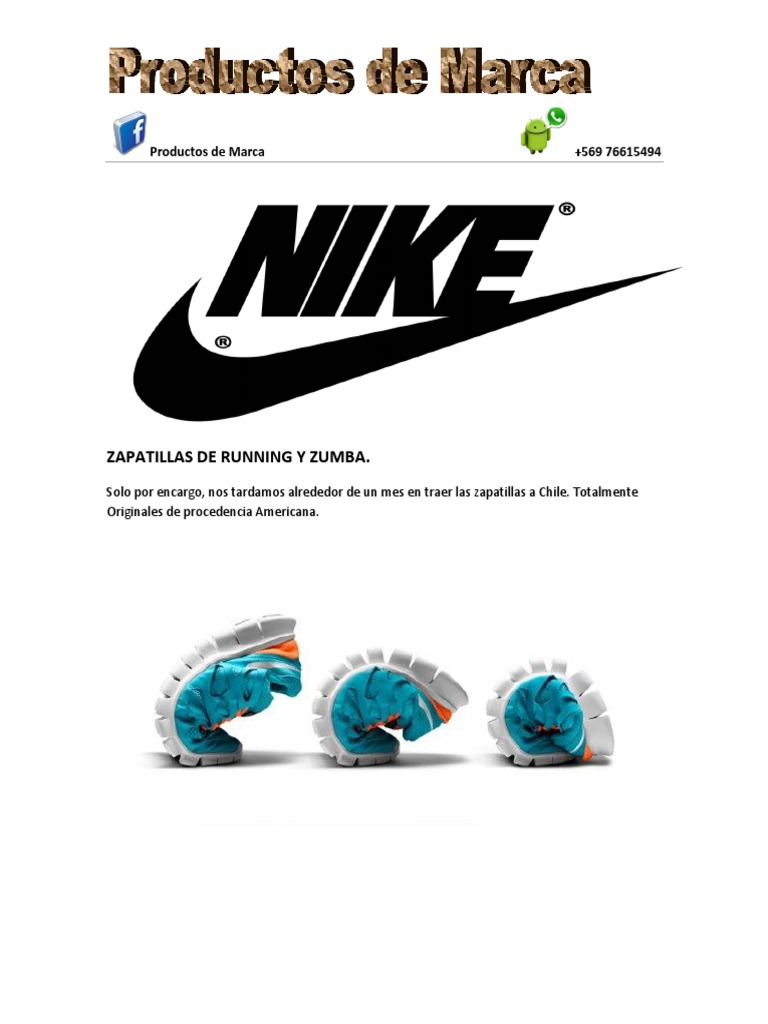 proposición tema Scully Catalogo Zapatillas Nike PDF | PDF