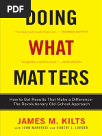 Doing What Matters by James M. Kilts - Excerpt