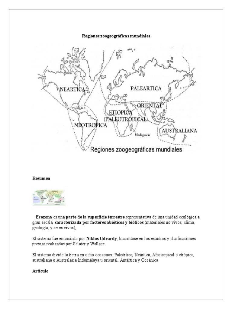 Regiones Zoogeográficas del Mundo | PDF | Conservación | Naturaleza