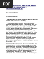 1a Verdade Sobre a Mentira Gnosticismo
