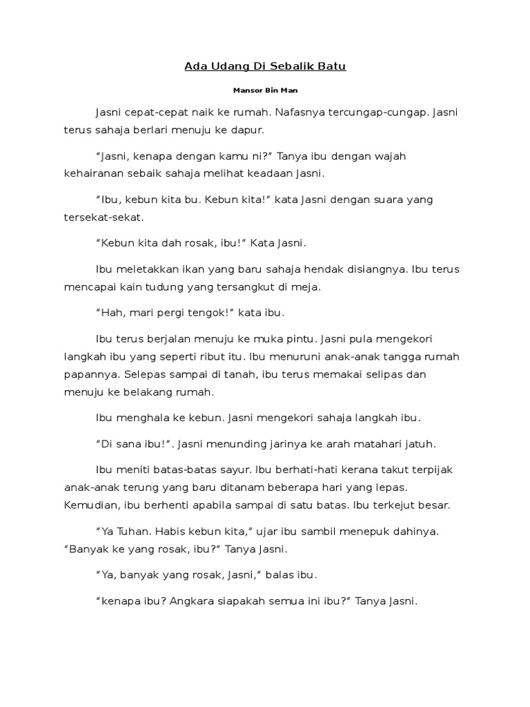 Ada Udang Di Sebalik Batu Pdf