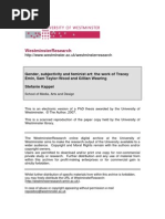 Download Gender subjectivity and feminist art the work of Tracey  Emin Sam Taylor-Wood and Gillian Wearing by GregoryBalthazar SN255047022 doc pdf