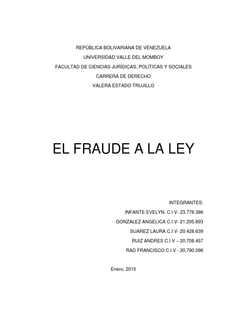 Fraude A La Ley PDF | PDF | Ley internacional | Divorcio