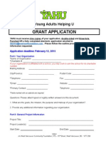 Yahu - 2014 Grant Application