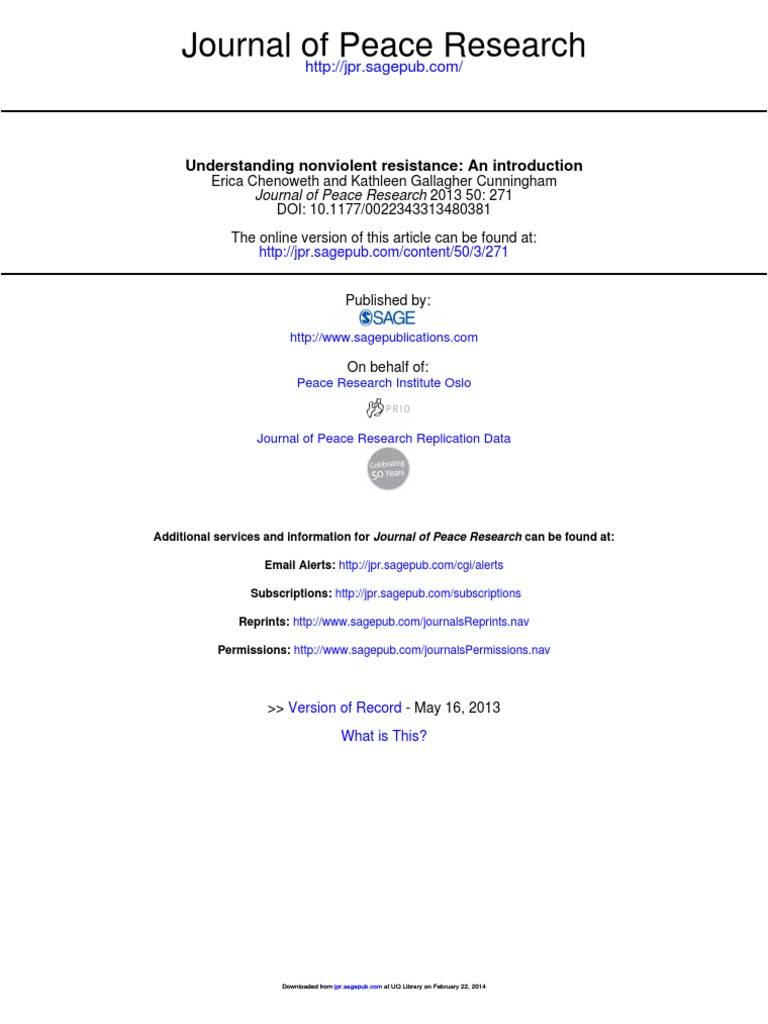 Erica Chenoweth Understanding Nonviolent Resistance Pdf