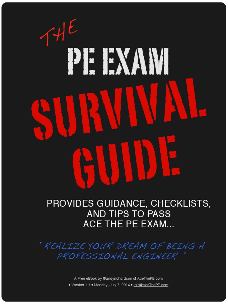 The PE Exam Survival Guide | PDF | Test (Assessment) | Engineering