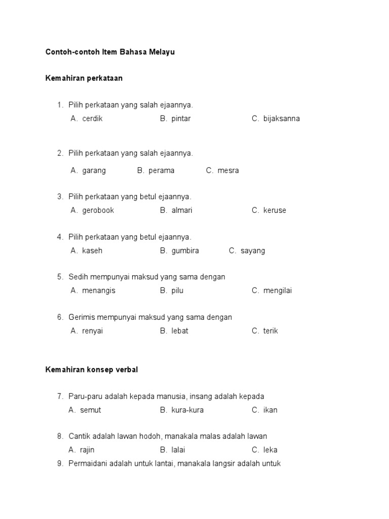 Contoh Soalan Ujian Aptitud Am Tahun 3  PDF
