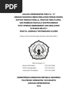 Download ASUHAN KEPERAWATAN Pengkajian Ilang T_T PADA Tn S DENGAN DIAGNOSA MEDIS DEGLOVING FEMUR-CRURIS RUPTUR TENDON PATELLA FRAKTUR TIBIA PLATEU  DAN ROBEKAN MUSCULO GASTROCNEMIUS POST OPERASI DEBRIDEMENT DAN DEGLOVING by vinda astri permatasari SN255058311 doc pdf