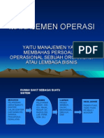 MANAJEMEN OPERASI