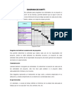 Diagrama Gantt para la planificación y seguimiento de proyectos