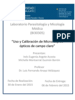 Calibración Del Microscopio