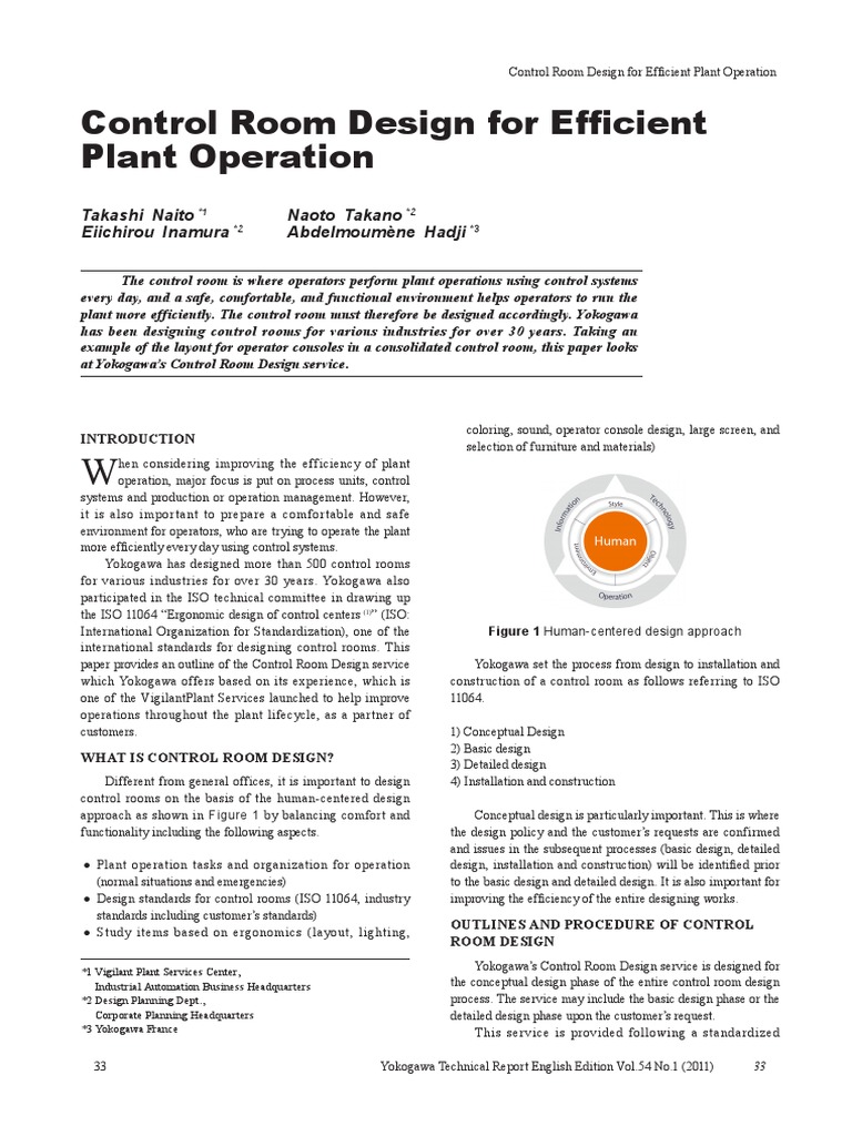 Control Room Design for Plant Efficiency | PDF