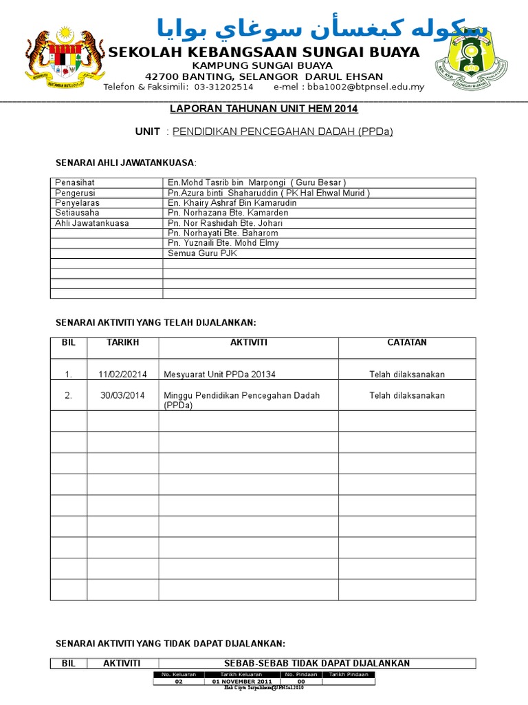 Laporan Tahunan Unit Ppda