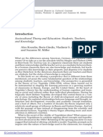 Sociocultural Theory and Education: Students, Teachers, and Knowledge