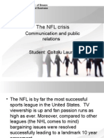 The NFL Crisis: Communication and Public Relations Student: Coltoiu Laura