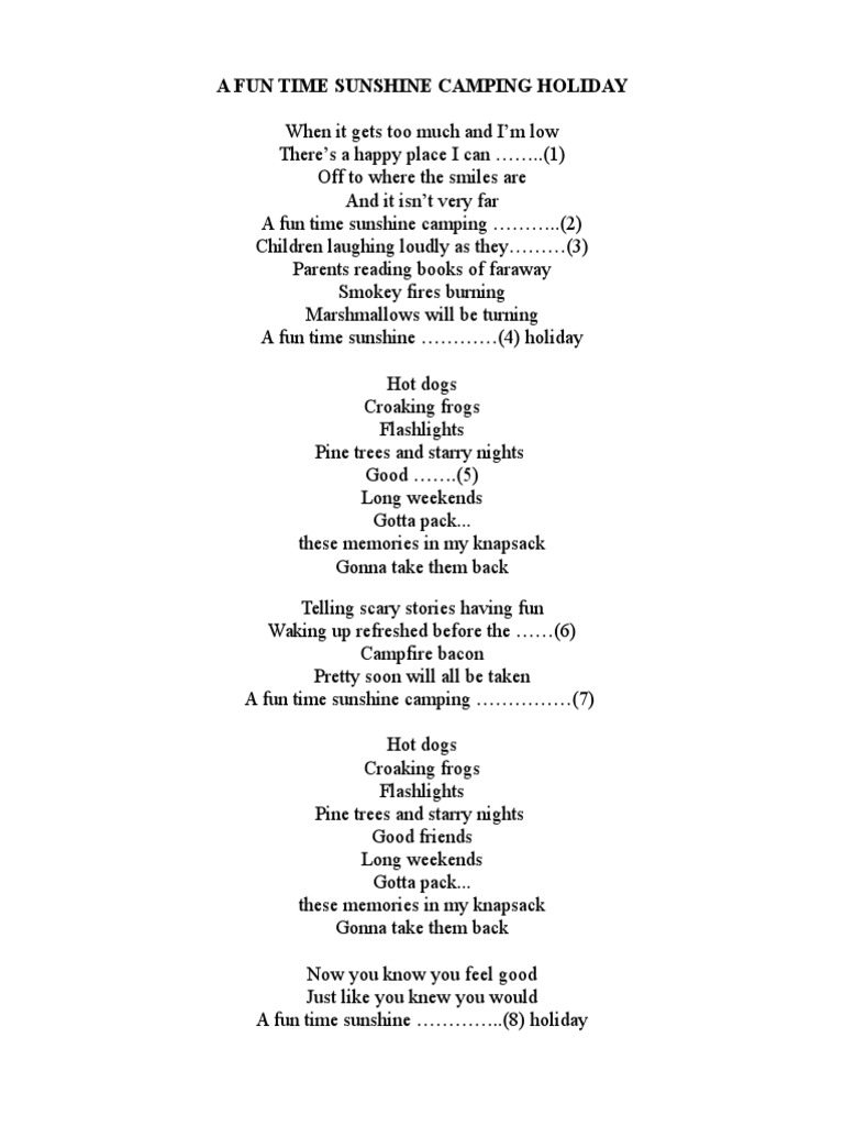 Handout Lyrics | PDF | Language Arts & Discipline | Art