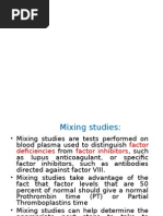 Mixing Studies in Coagulation Testing | PDF | Coagulation | Blood