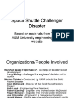 Space Shuttle Challenger Disaster: Based On Materials From Texas A&M University Engineering Ethics Website