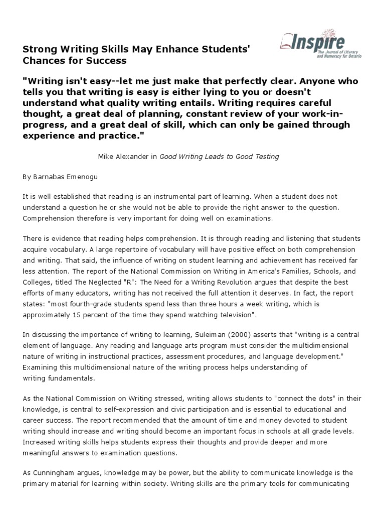 Skills essay examples picture