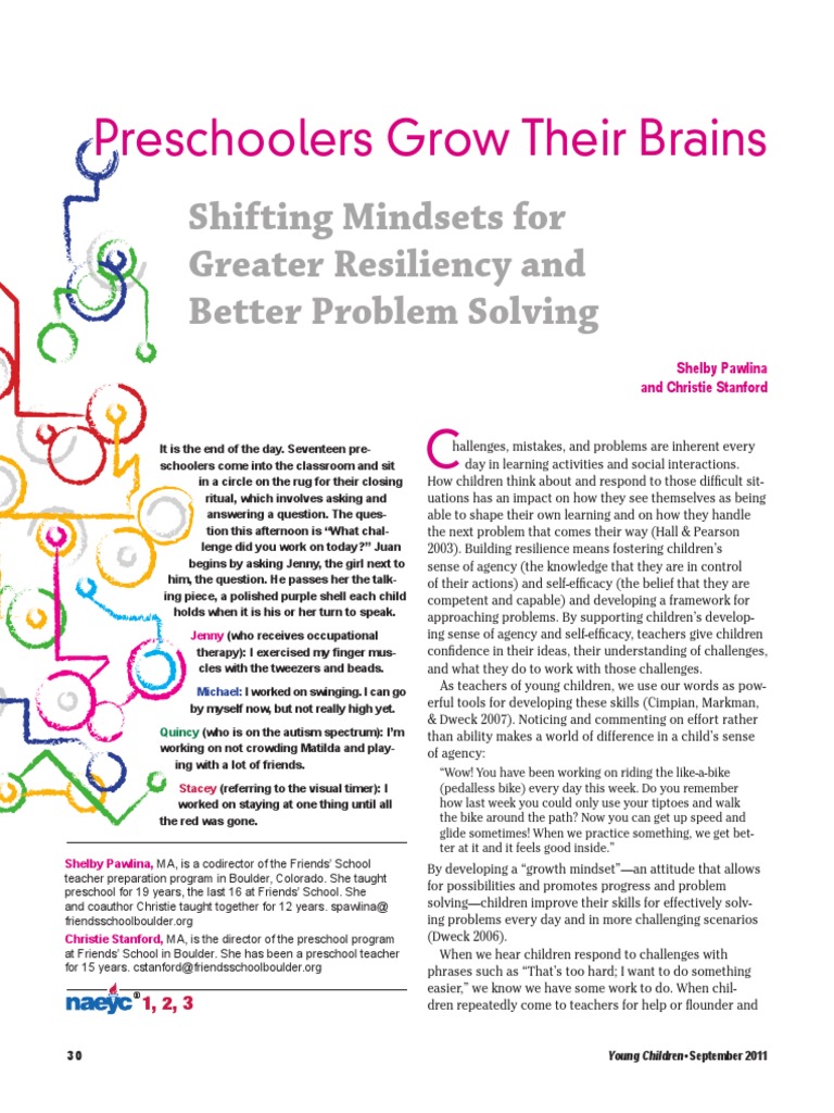 Preschoolers Grow Their Brain | PDF | Mindset | Psychological Resilience