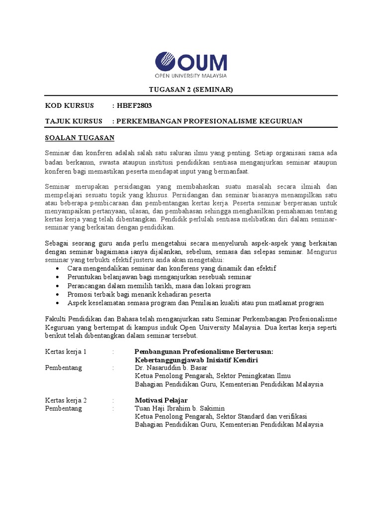 Epic Oum Edu My Epic Upload Assignment Hbef2803 201410101201 Soalan Hbef2803 Tugasan Sem Mei 2014 Pdf