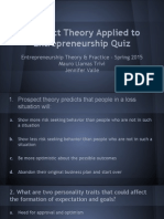 Prospect Theory & Entrepreneurship Quiz