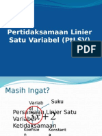 Pertidaksamaan Linier Satu Variabel (PTLSV) Lutfi