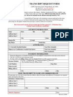 Transcript Request Form: Student Information