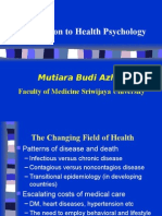 Introduction To Health Psychology: Mutiara Budi Azhar