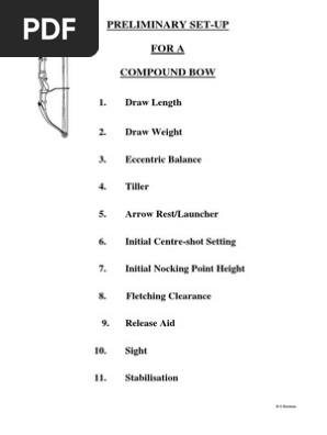 Preliminary Set-up - Compound Bow