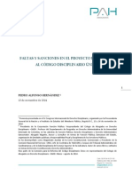 Faltas y Sanciones en el Proyecto de Reforma al Código Disciplinario único por Pedro Alfonso Hernández