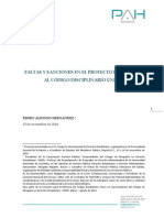 Faltas y Sanciones en el Proyecto de Reforma al Código Disciplinario Único por Pedro Alfonso Hernández