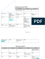 AP Biology January 2015: Monday Tuesday Wednesday Thursday Friday