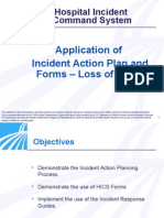 Hospital Incident Command System: Application of Incident Action Plan and Forms - Loss of Water