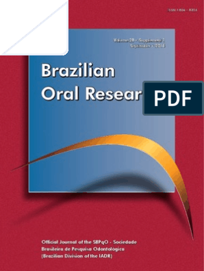 Braz Oral Res, v. 20, Supplement (Proceedings of the 23rd  - SBPqO