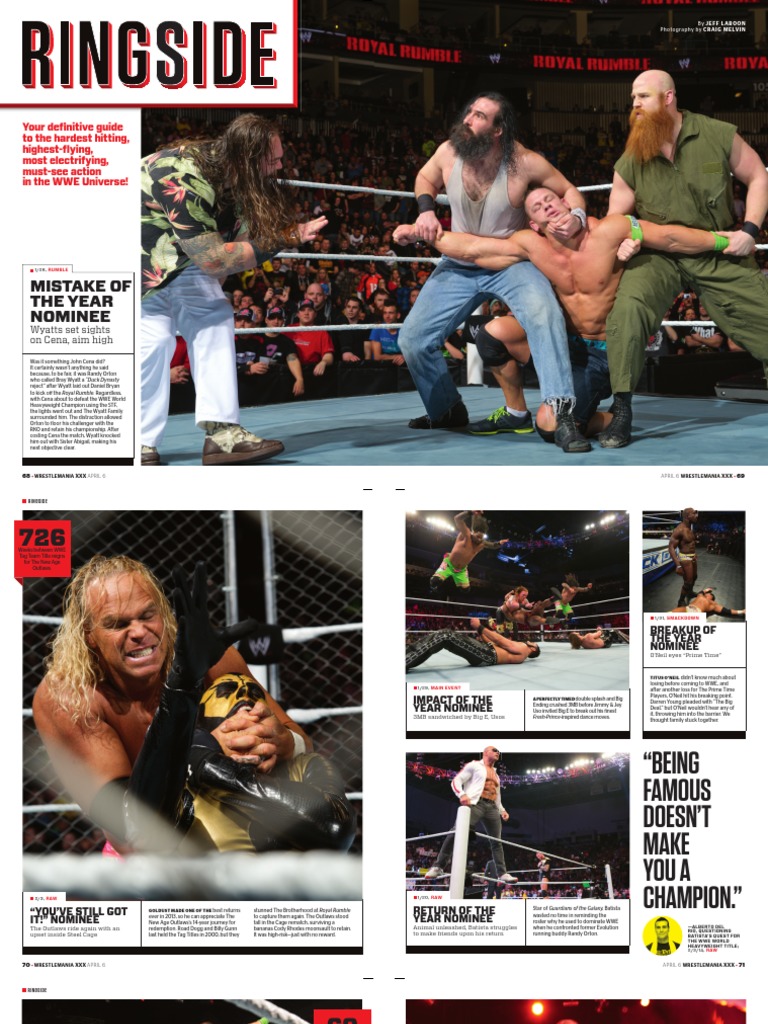 WWE Magazine Ringside PDF American Professional Wrestling
