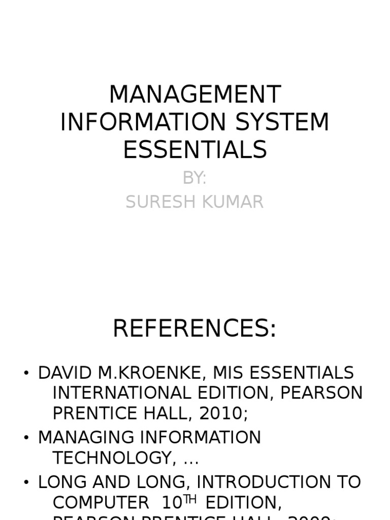 Management Information System Chapter 01 | PDF | Information System ...