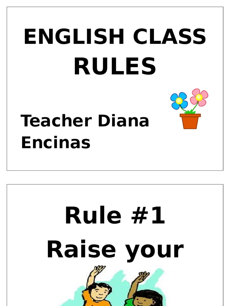 English Class Rules
