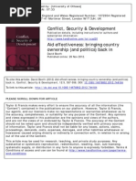 Aid Effectiveness, Bringing Country Ownership (and Politics) Back In