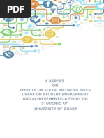 Download Reaserch on Effect of Social Media on Academic Performance Study on the students of University of Dhaka by Fatema Tuz Johoora SN255145543 doc pdf