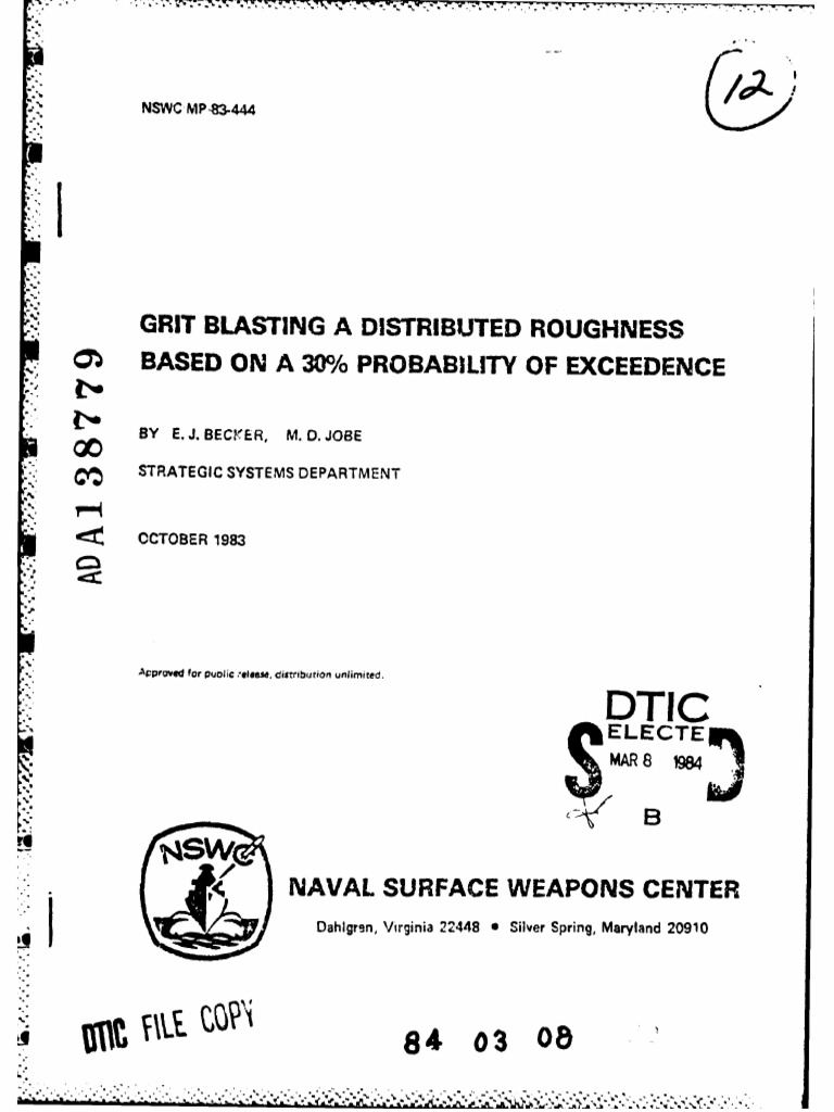 Grit Blasting and Surface Finish Surface Roughness Mathematics