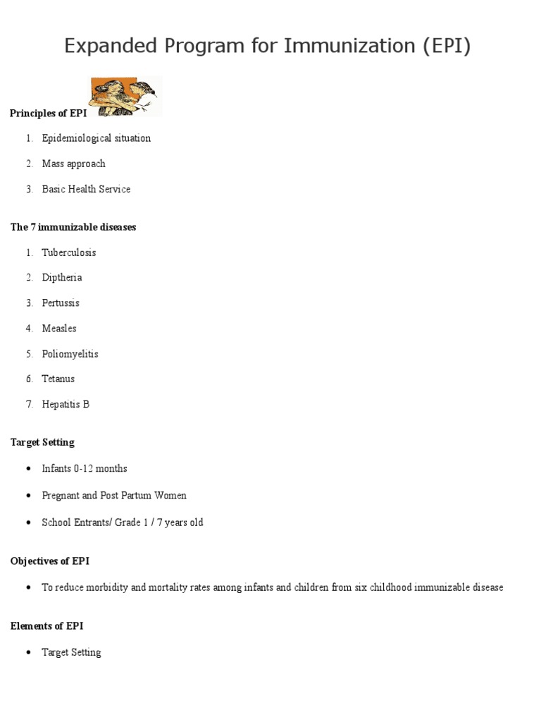 Expanded Program for Immunization Guide | PDF | Vaccines | Health Sciences