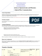 EE 130: Introduction To Optoelectronics and Photonics EE 230: Optical Fiber Communications