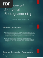 Elements of Analytical Photogrammetry: Exterior Orientation