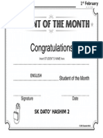 Certificate Student of The Month-Download