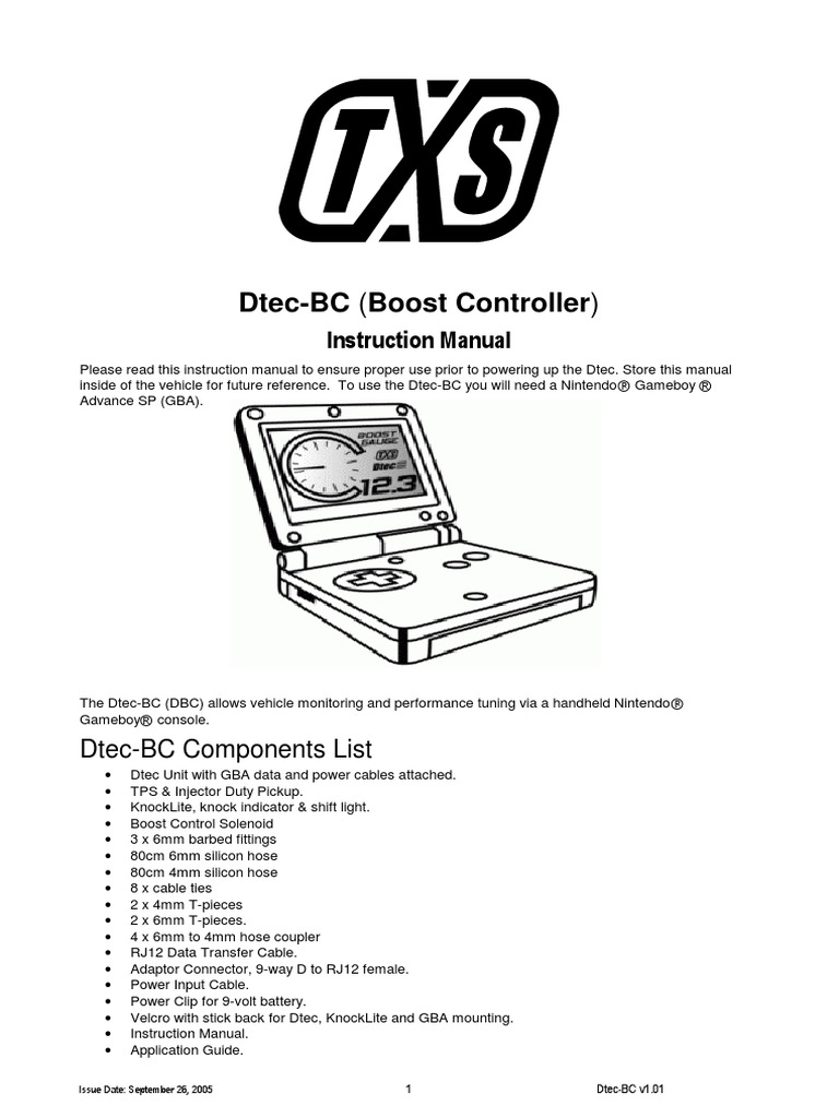 Dtec-BC (Boost Controller) Instruction Manual | PDF | Turbocharger ...